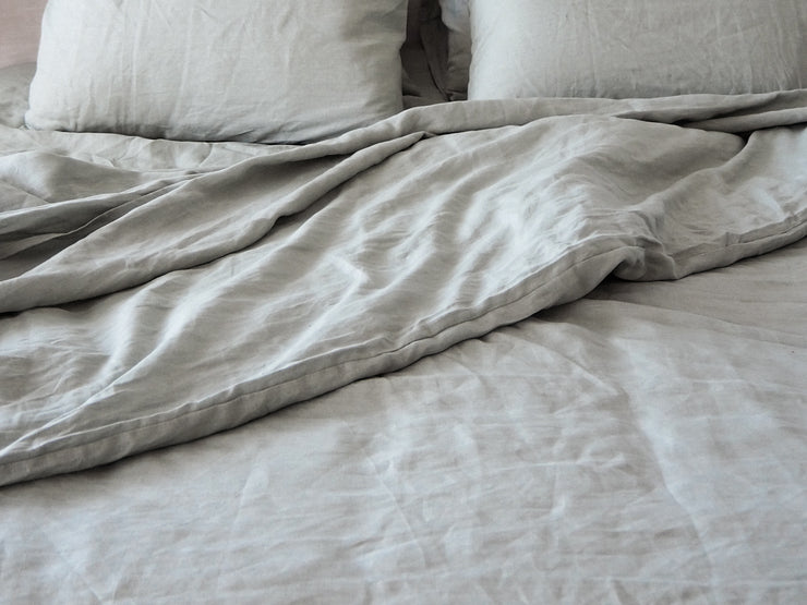 Sage 100% French Linen Duvet Set